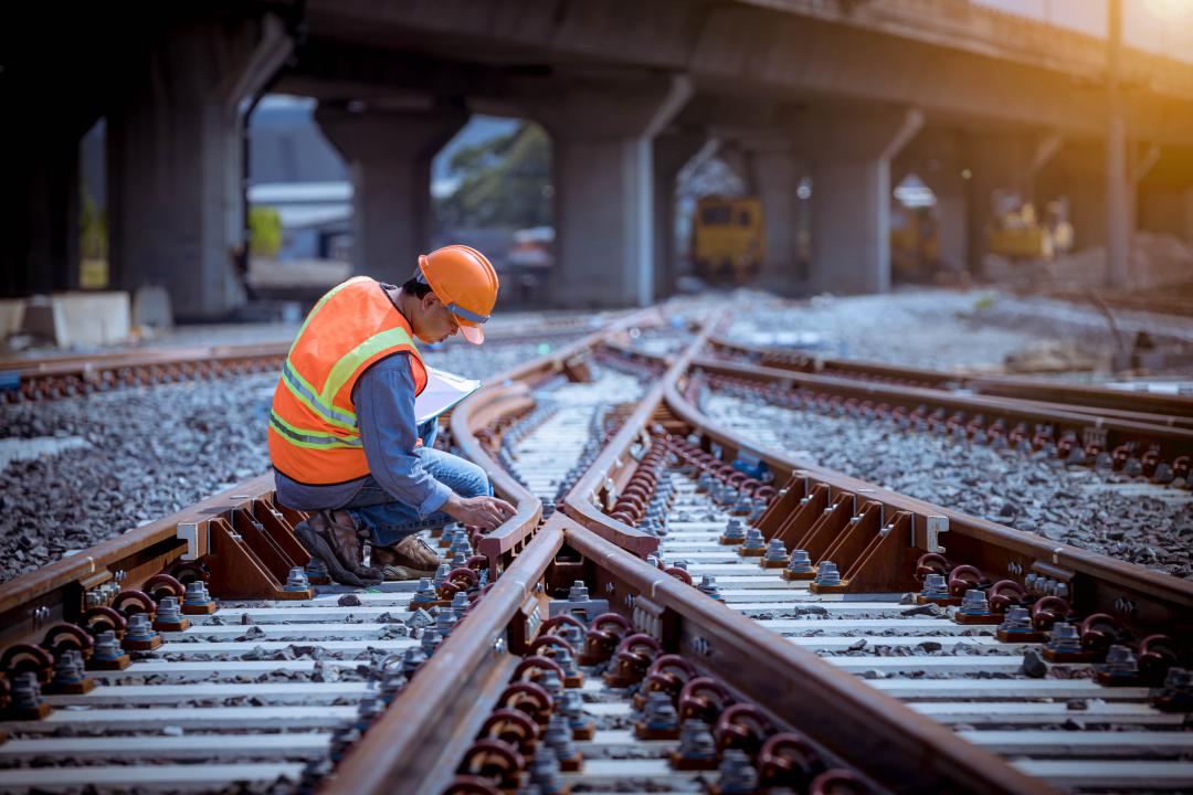 Man working on tracks