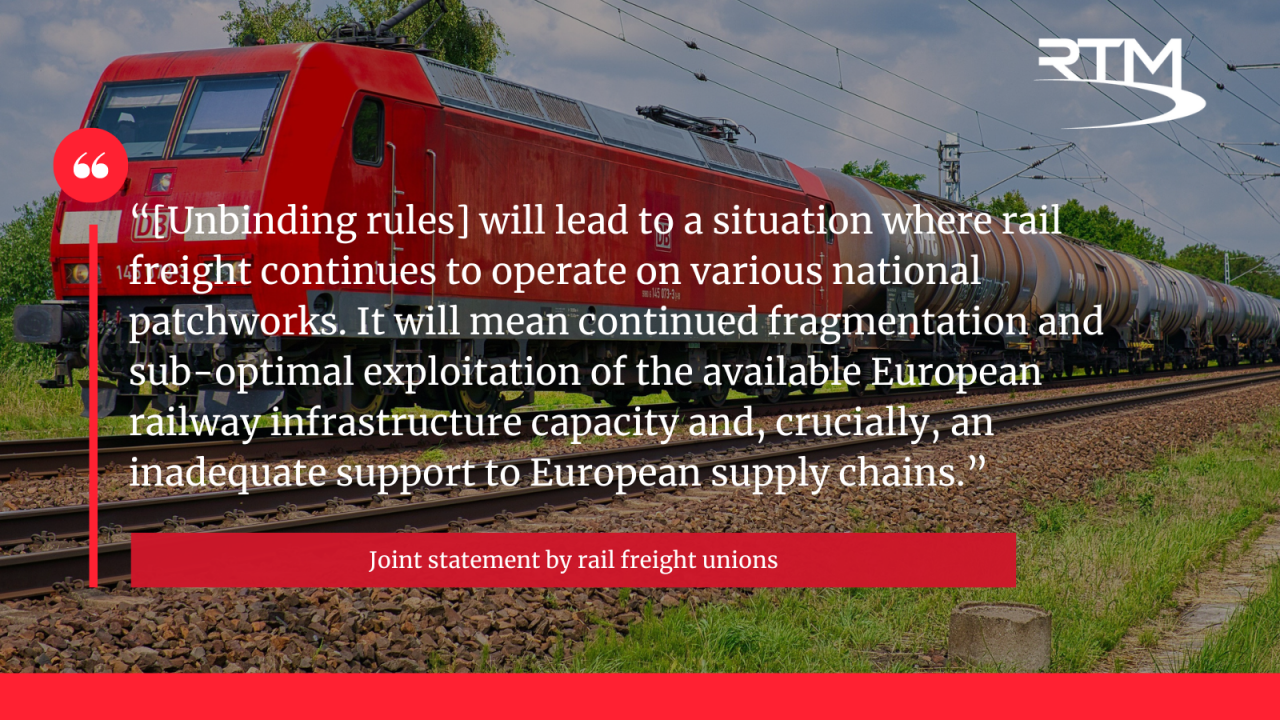 Rail freight companies' joint statement