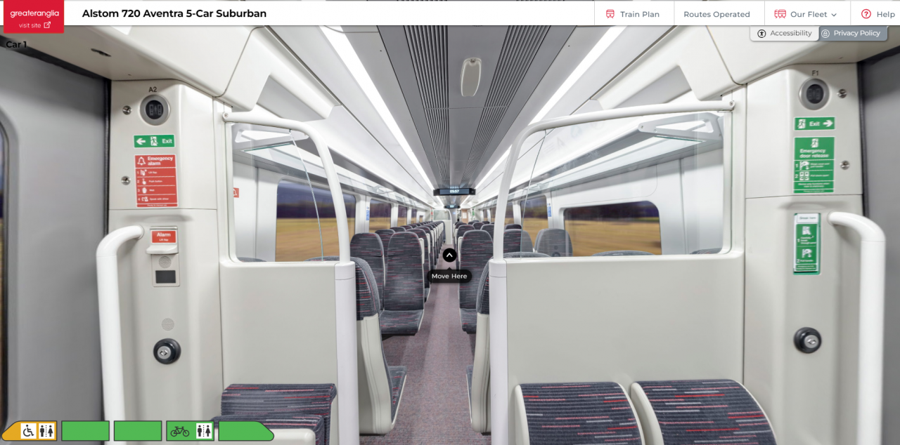 Virtual train tour