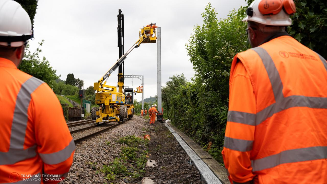 Work on a Welsh line