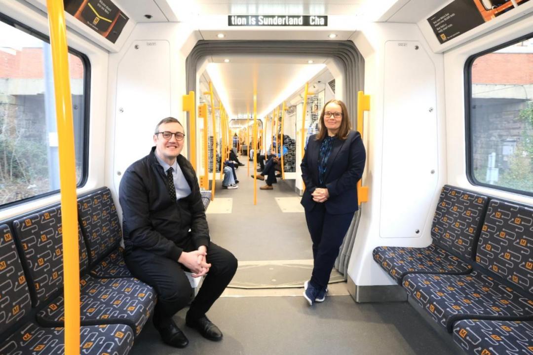 Inside Metro Train