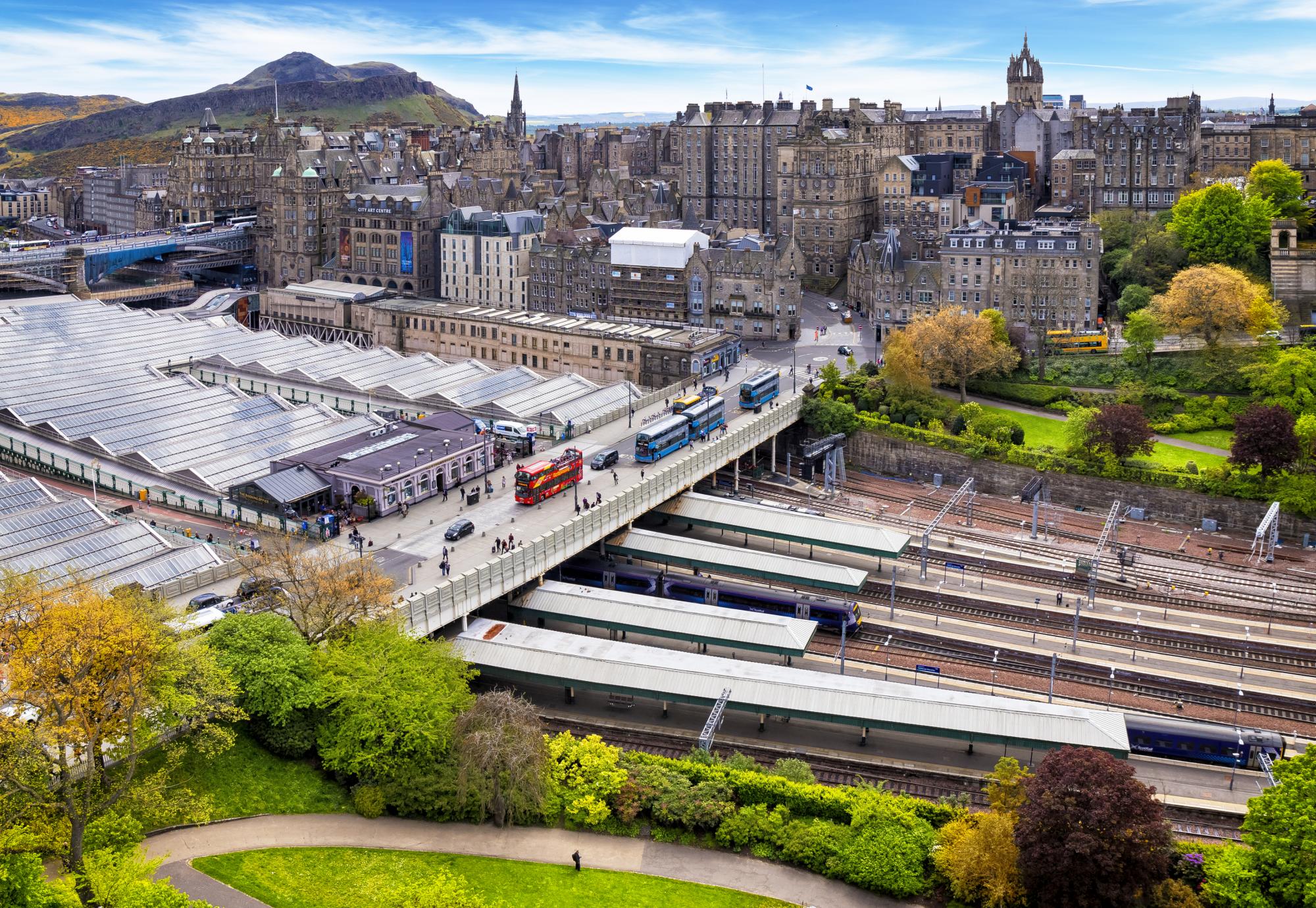 Aerial view of the Waverley Station