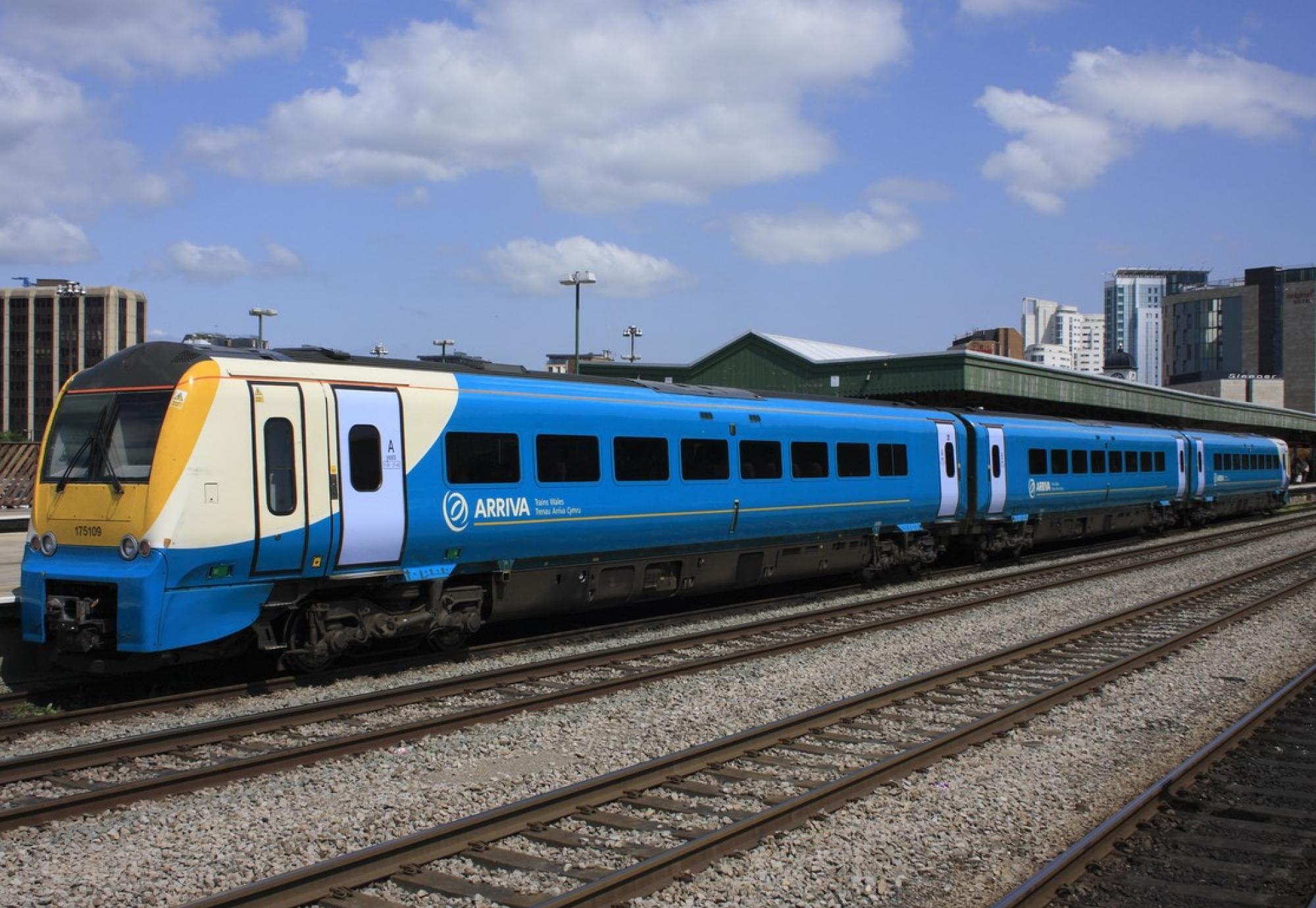 Arriva train in Cardiff