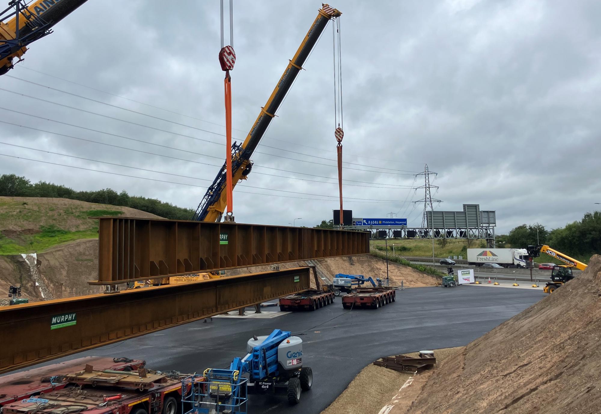 Beams transported to Rochdale site