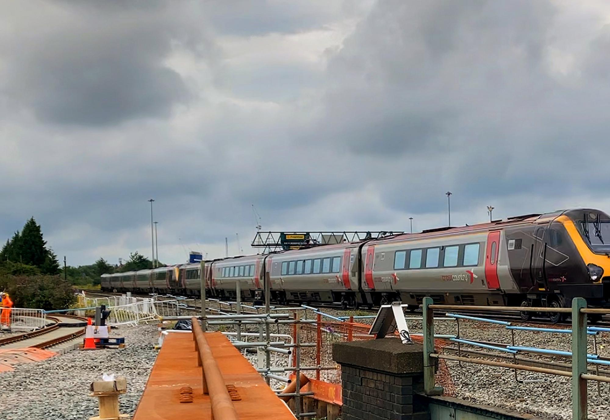 Train running through Deddeston