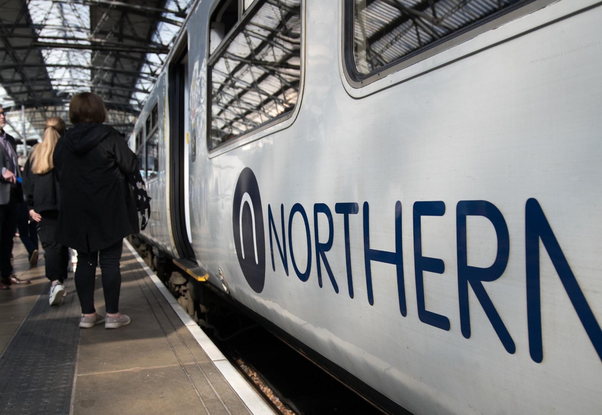 Commuters boarding a Northern Train