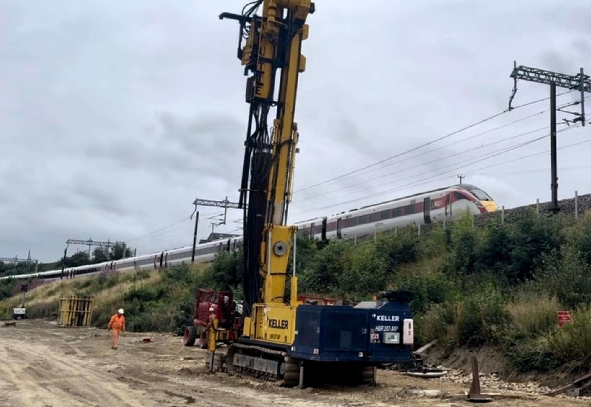 Engineering work at Browney Curve