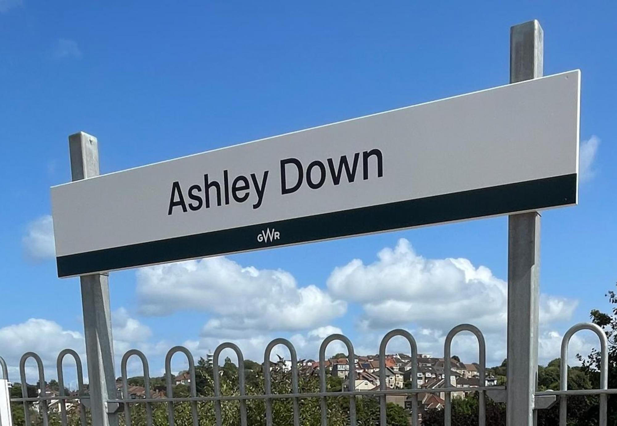 Sign at Ashley Down station