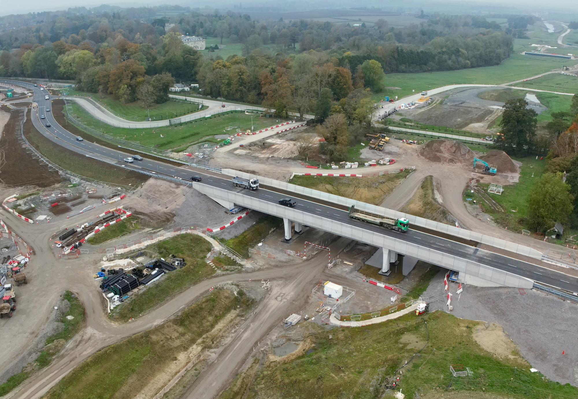 Ariel view of the A418