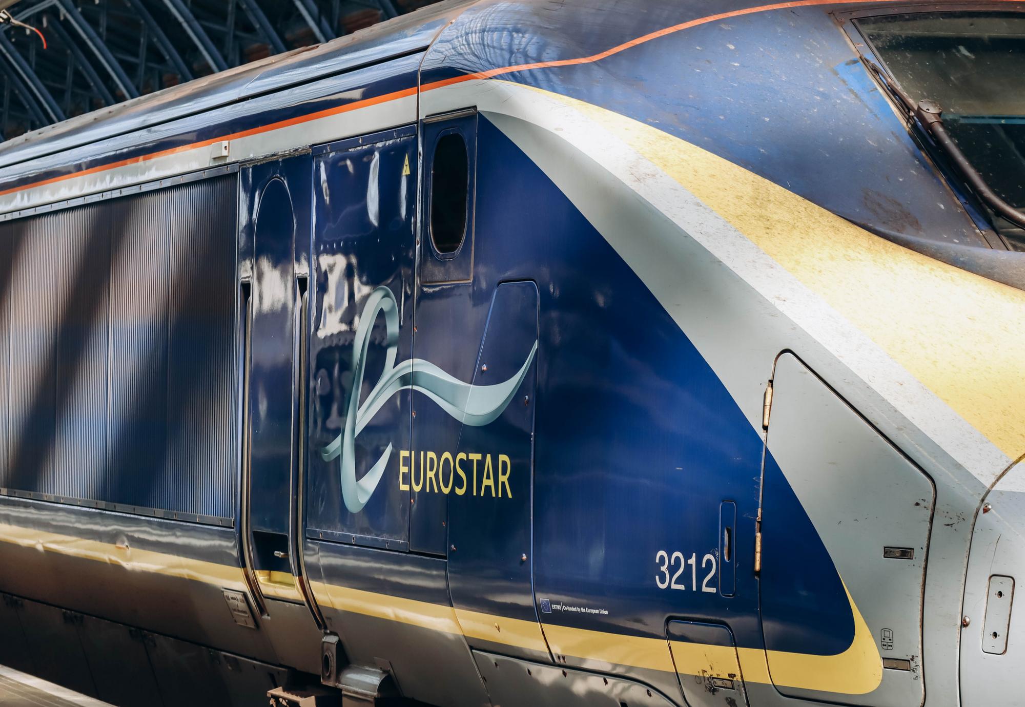 Eurostar train at a platform