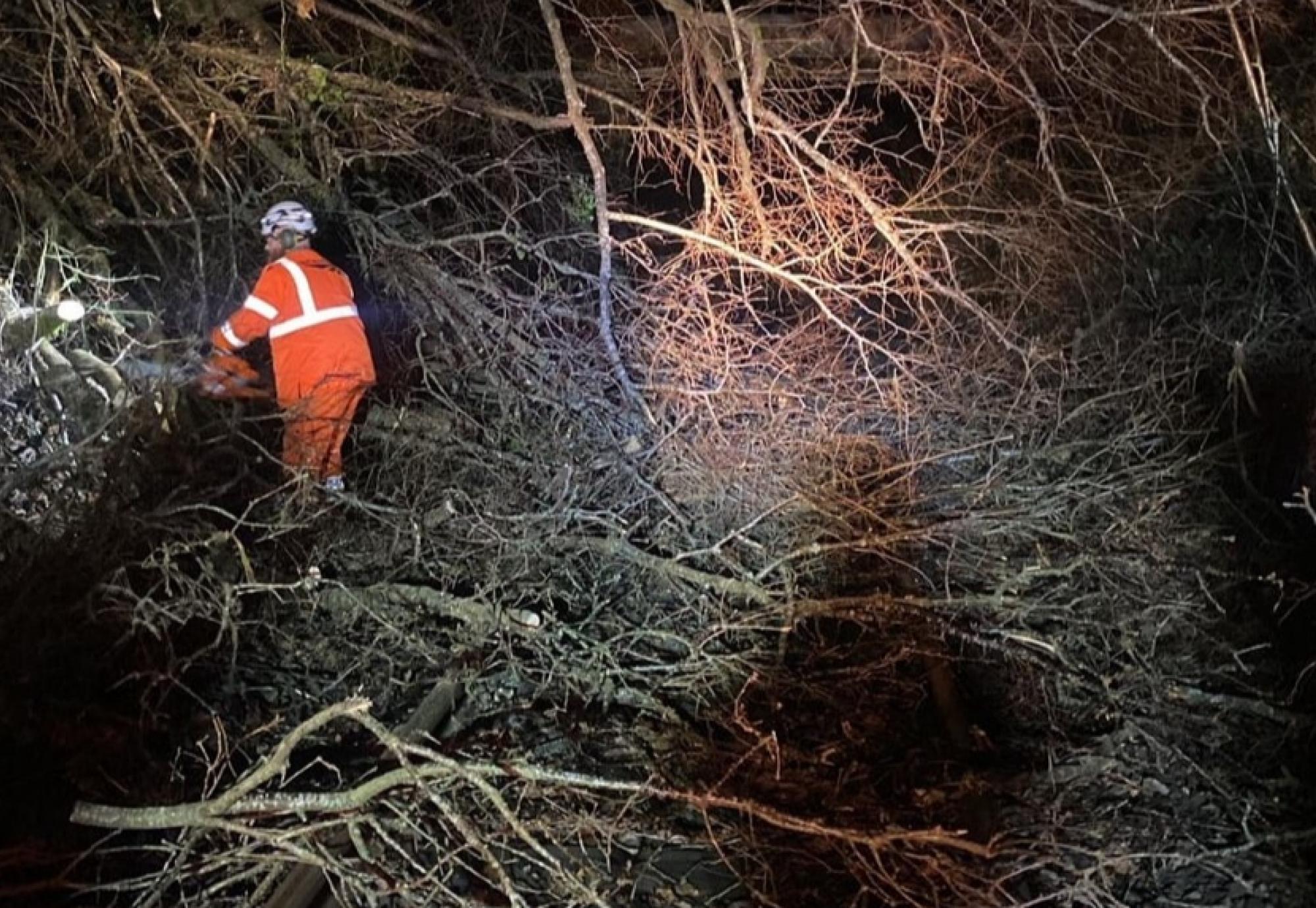 Storm Damage on Heart of Wales Line