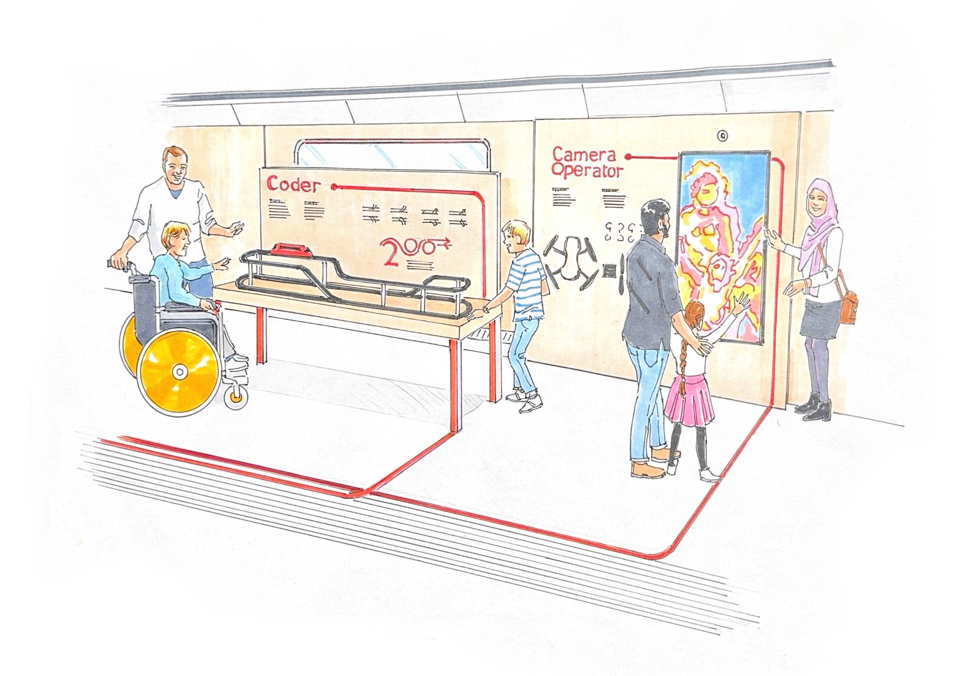 Careers Carriage Mock Up Illustration