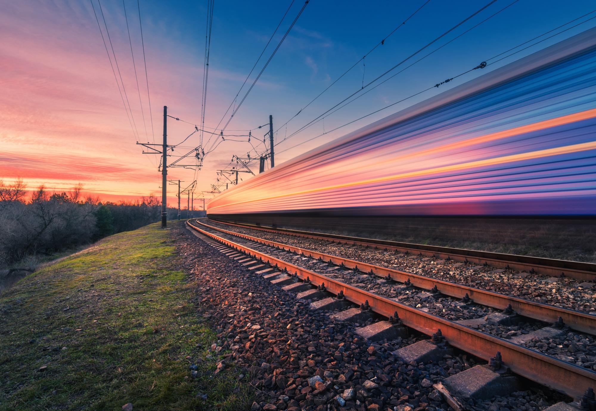 Fast Moving Train 