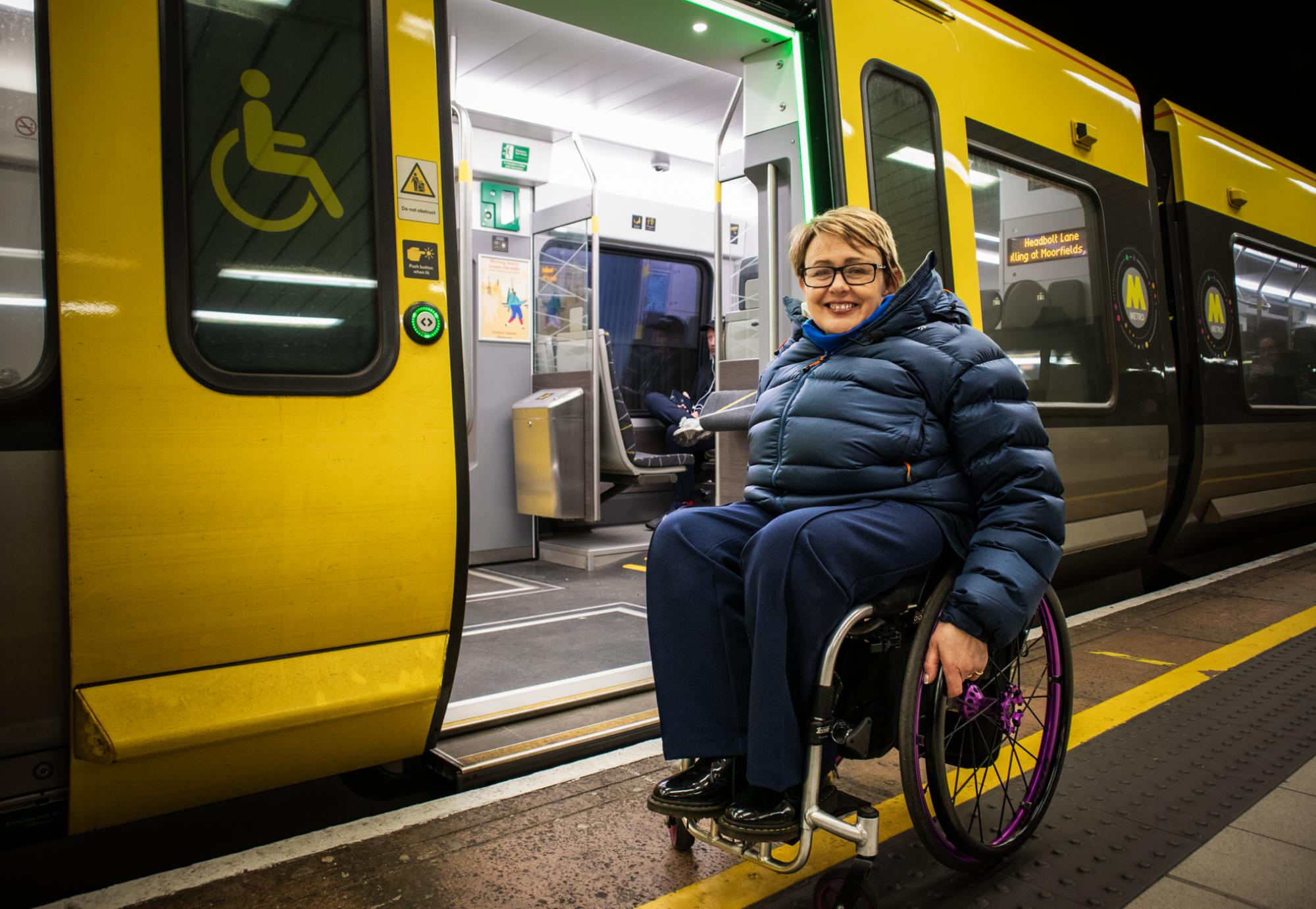 Tanni on the train