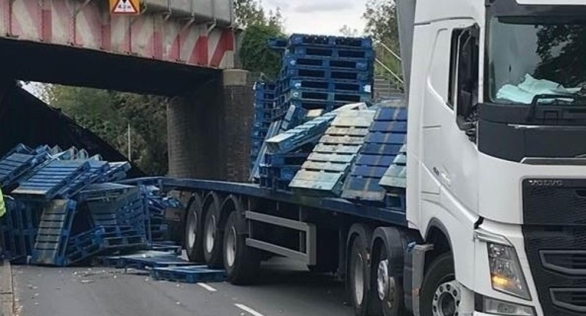 damage caused to the bridge by a lorry 