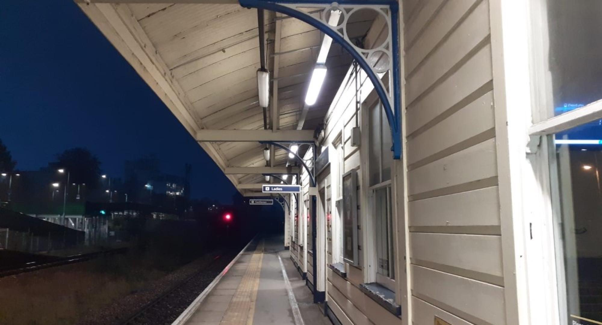 Andover Station following rewiring work 