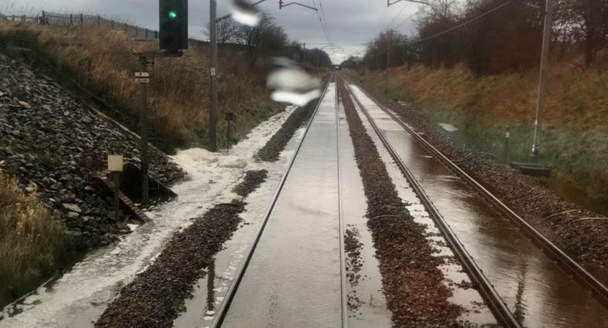 Flooding on the track from earlier this year 