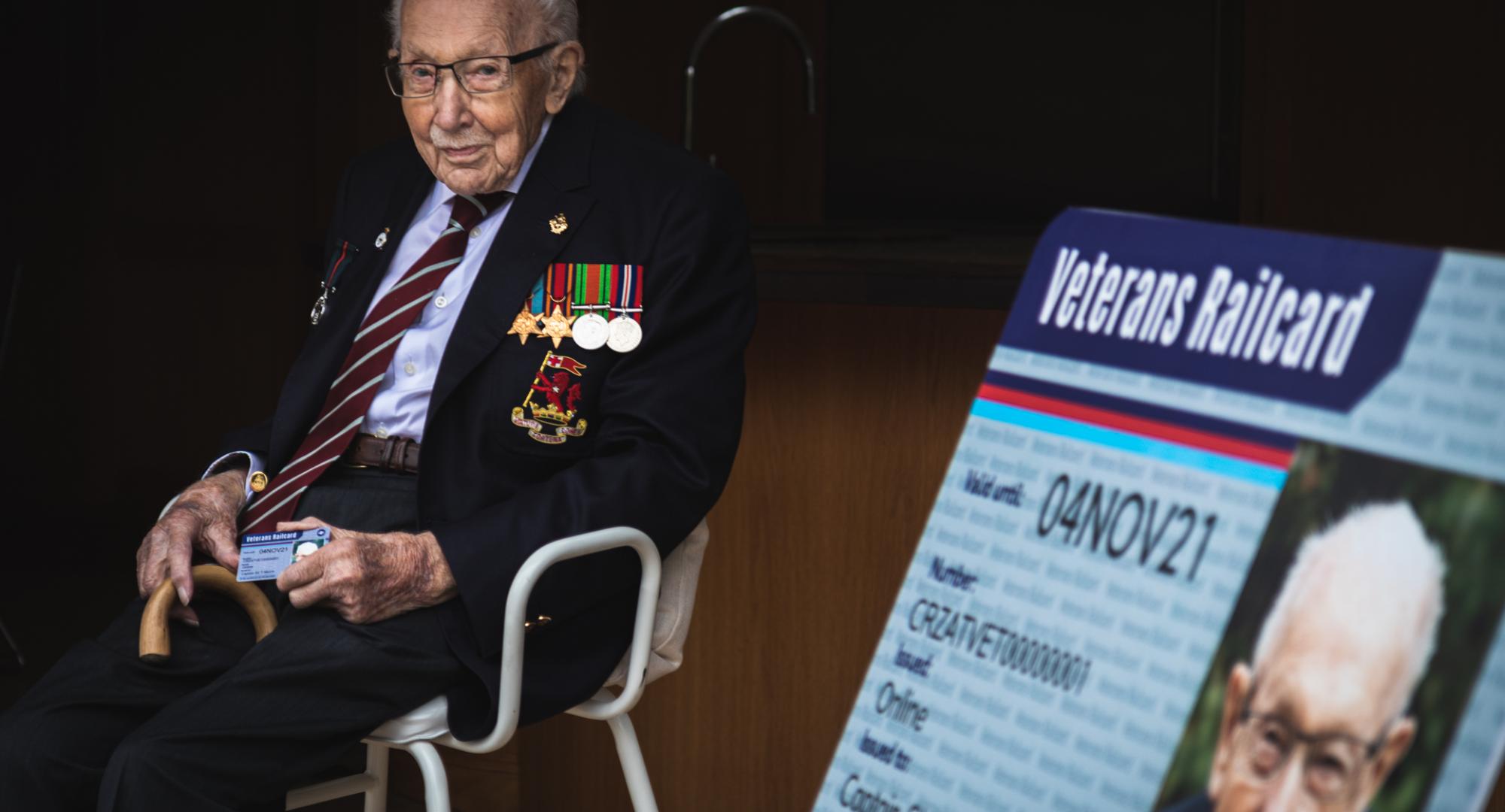 Captain Tom Moore presented with first ever Veterans’ Railcard  