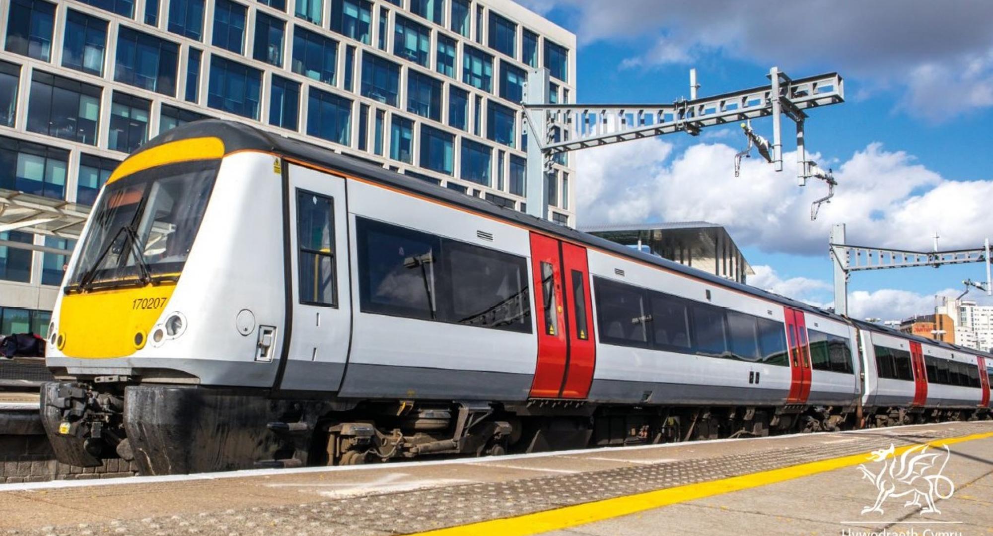 Transport for Wales train on track 