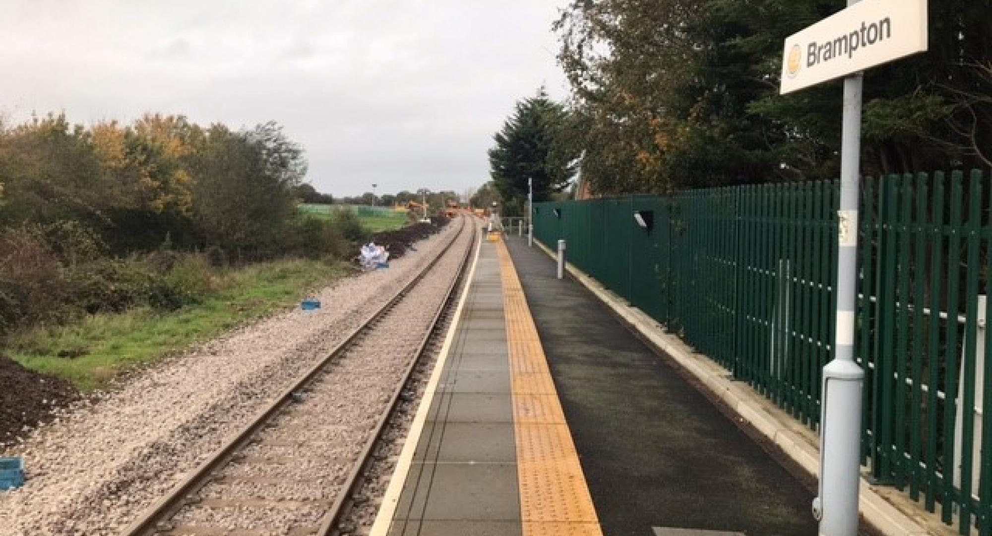 Brampton East Suffolk Line track 