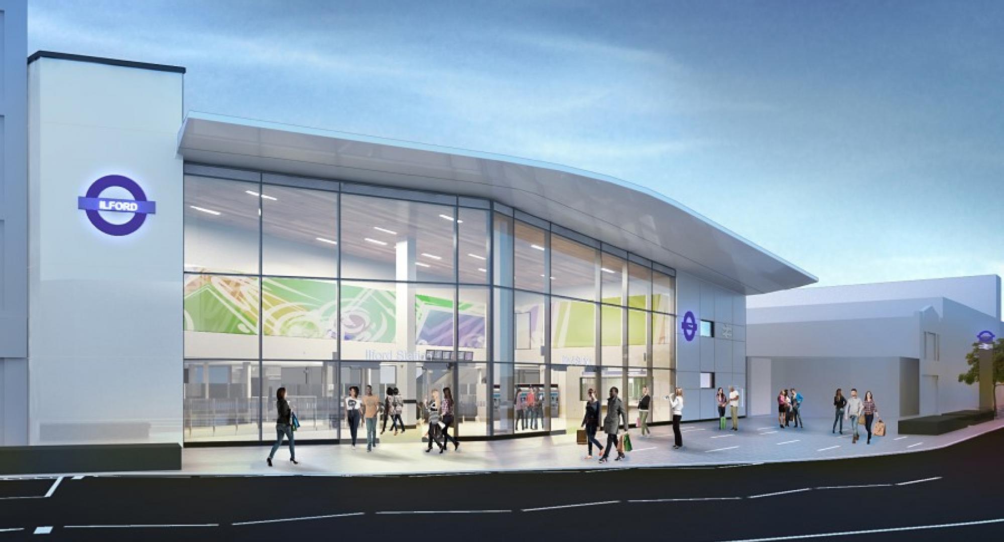 Ilford station CGI Crossrail