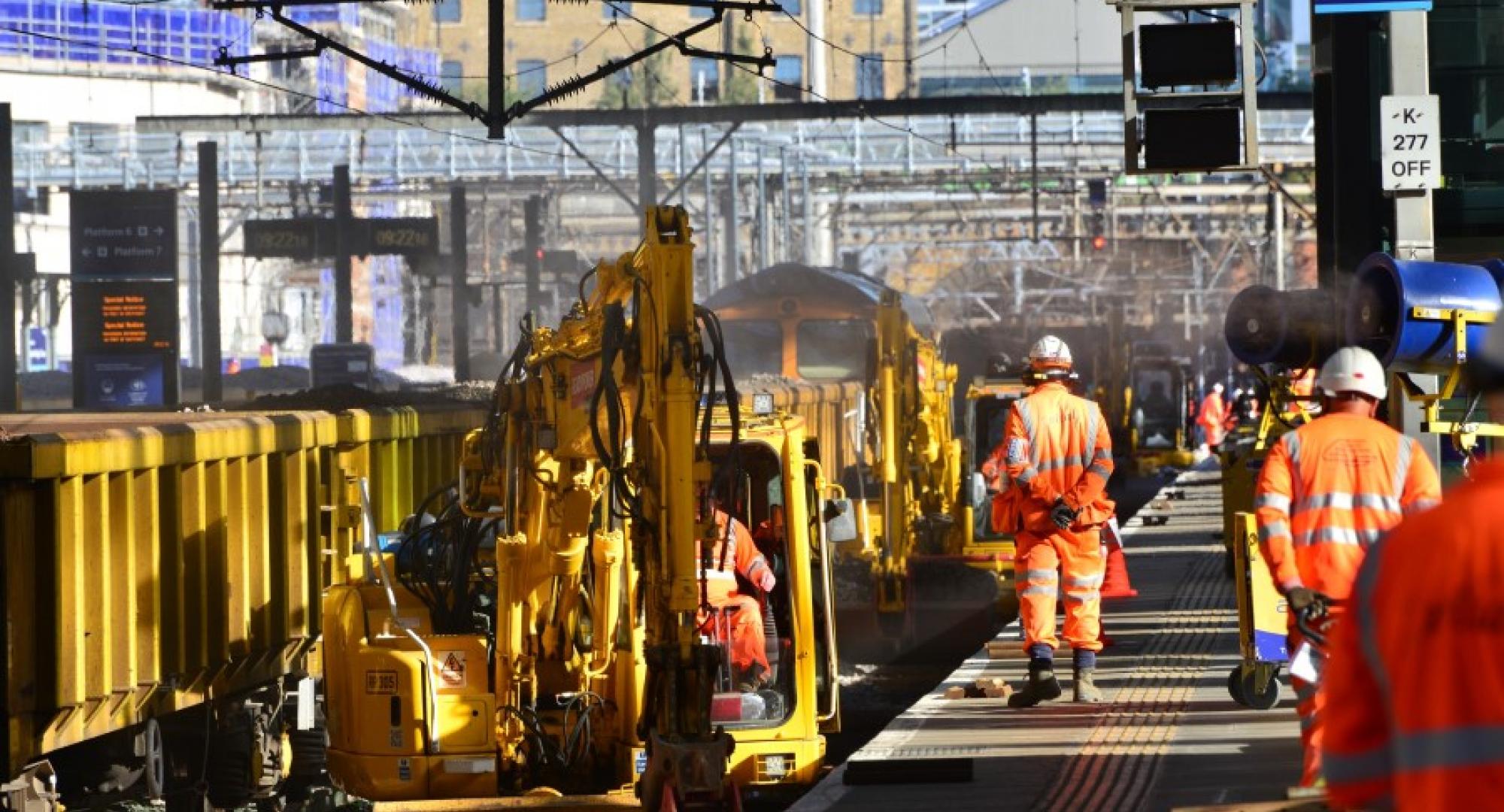 Workers on the railway 