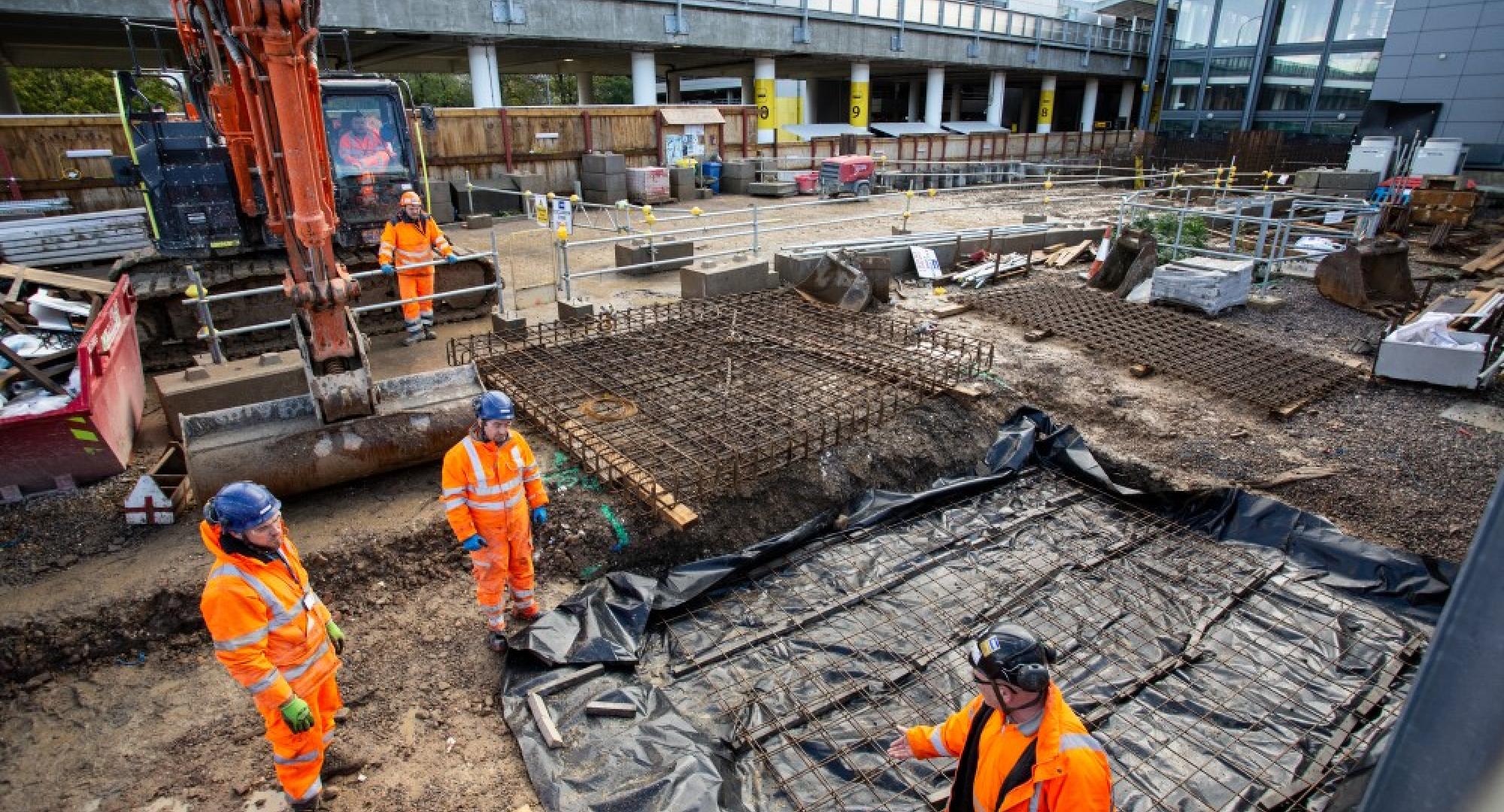 Behind the scenes at Gatwick Airport station building site