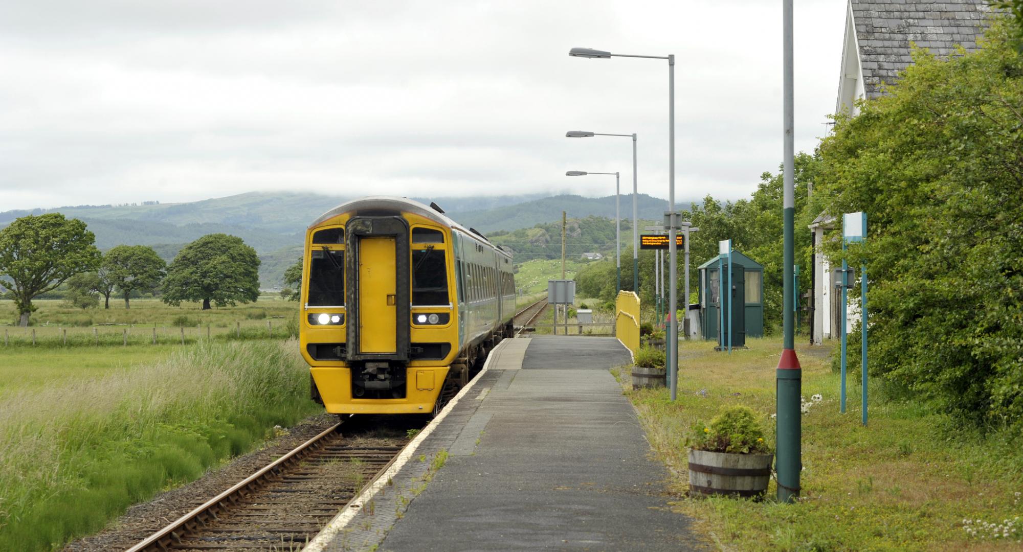 Train in service in North Wales