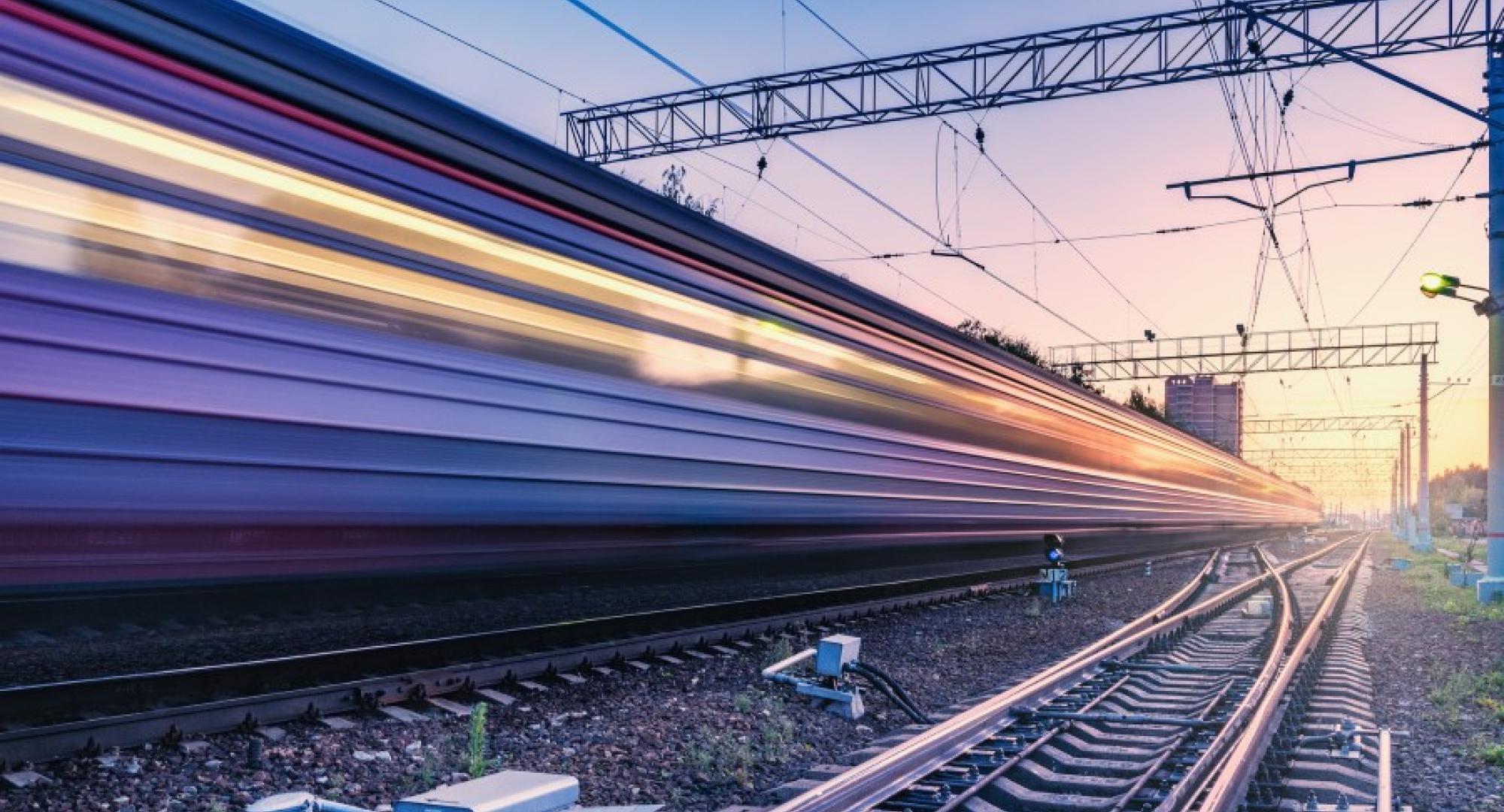 Train moving at high speed 