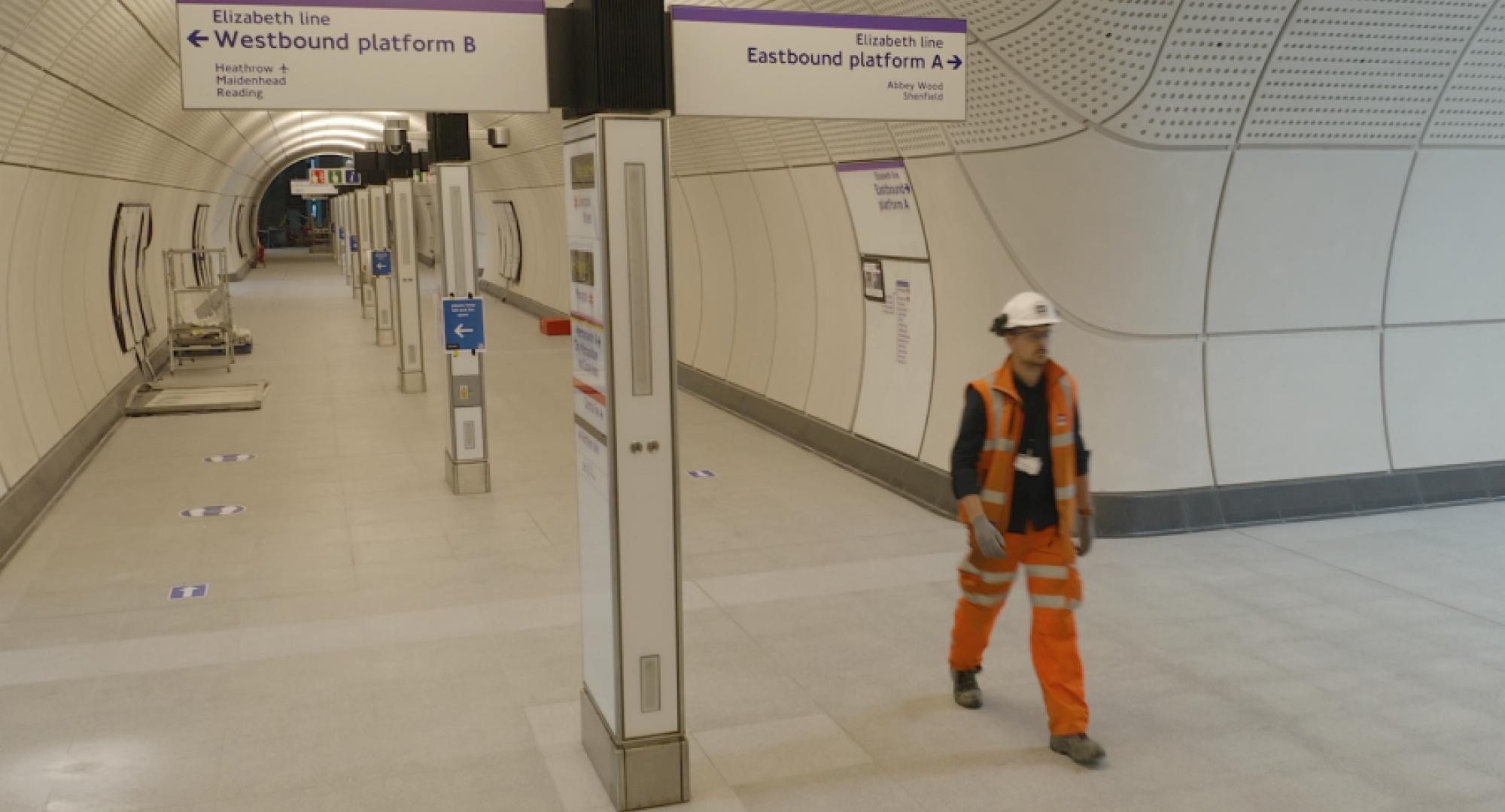 Worker on the Crossrail project 