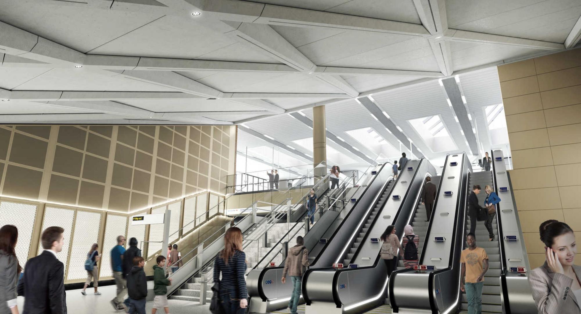 Farringdon station - proposed station concourse at Cowcross Street entranc