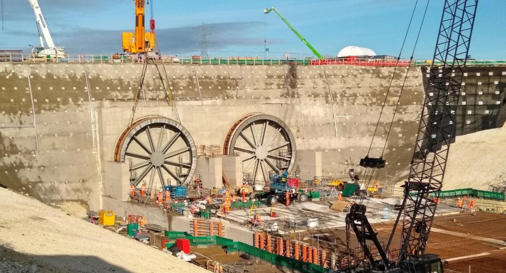 Works at Chiltern Tunnel south portal