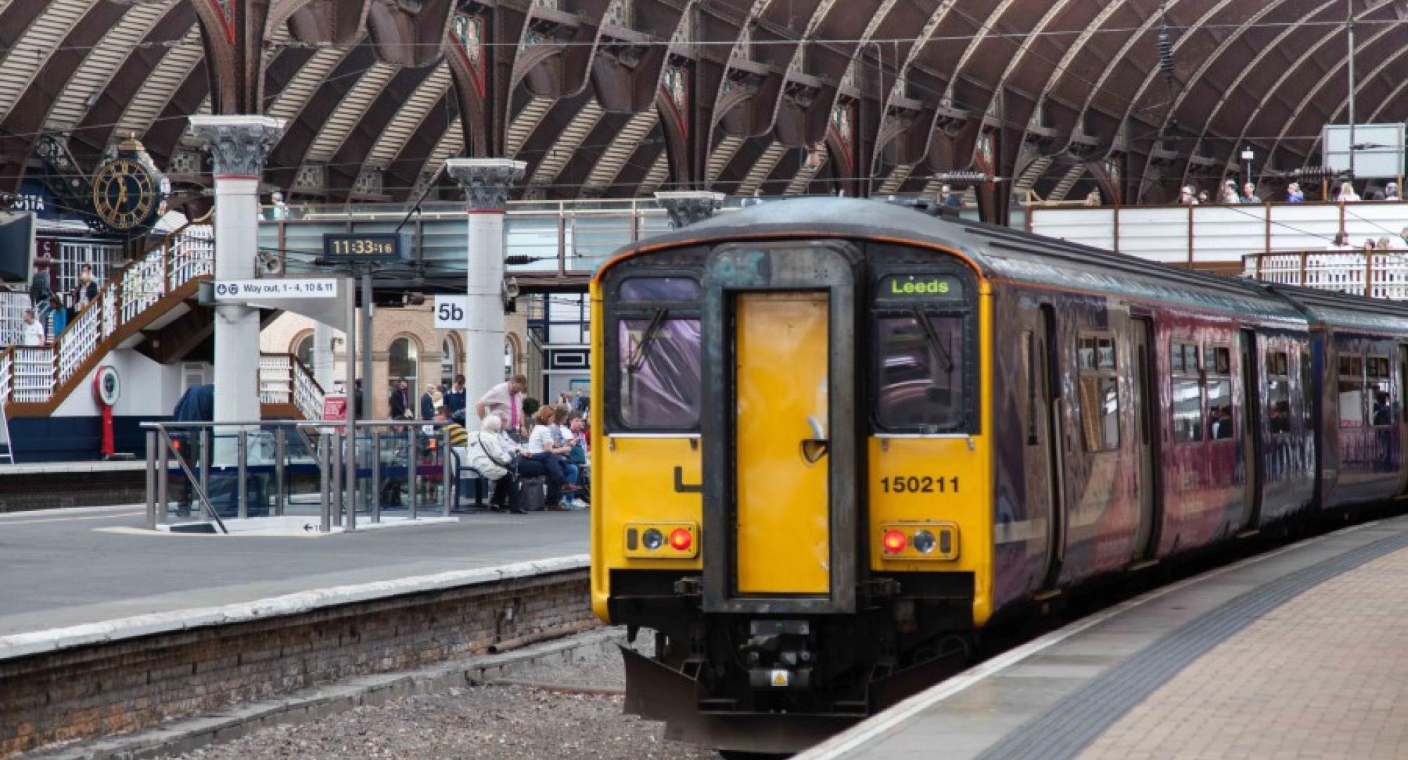 train on its way to leeds 