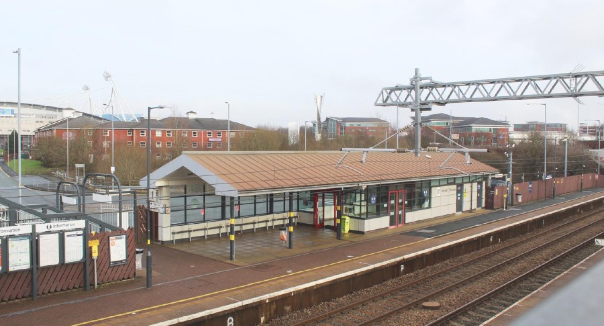 Aerial photo of Horwich Parkway station