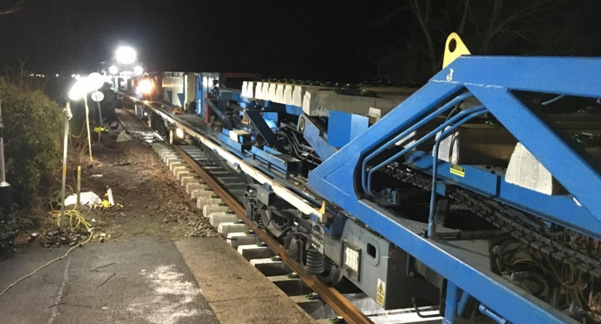 New track construction machine at Castleton Moor