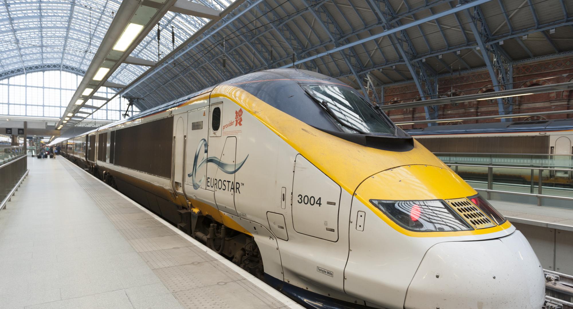 Eurostar train in the station