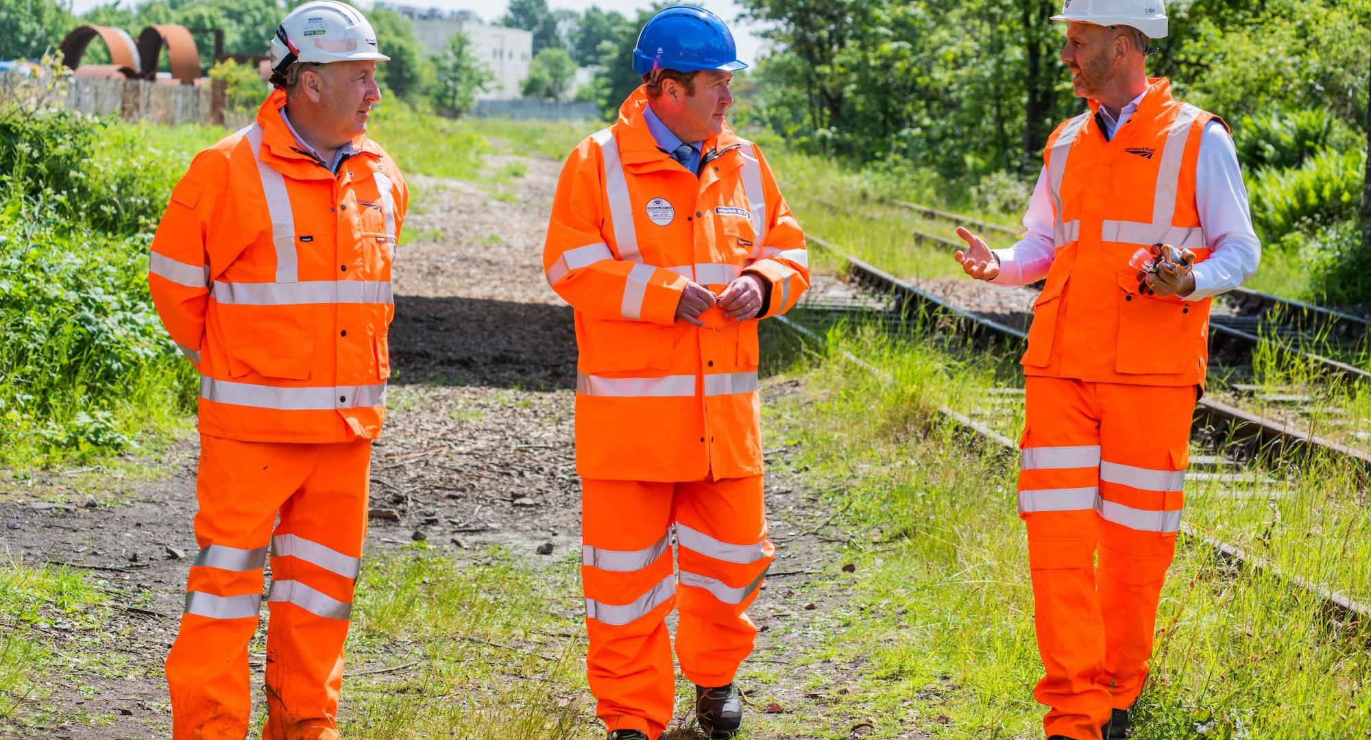 Kris Kinnear and Graeme Dey on site in Leven, Scotland