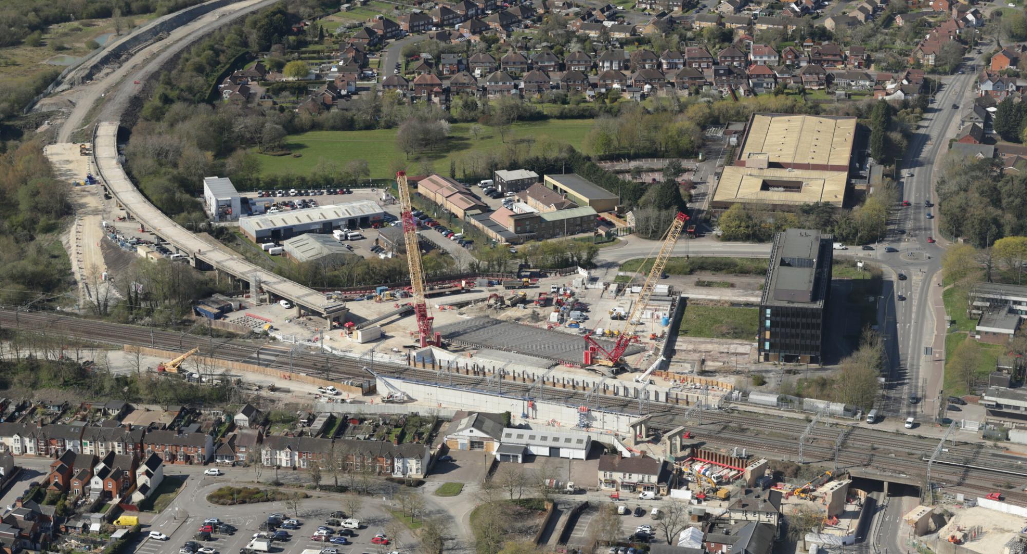 Wide angle shot of Bletchley flyover