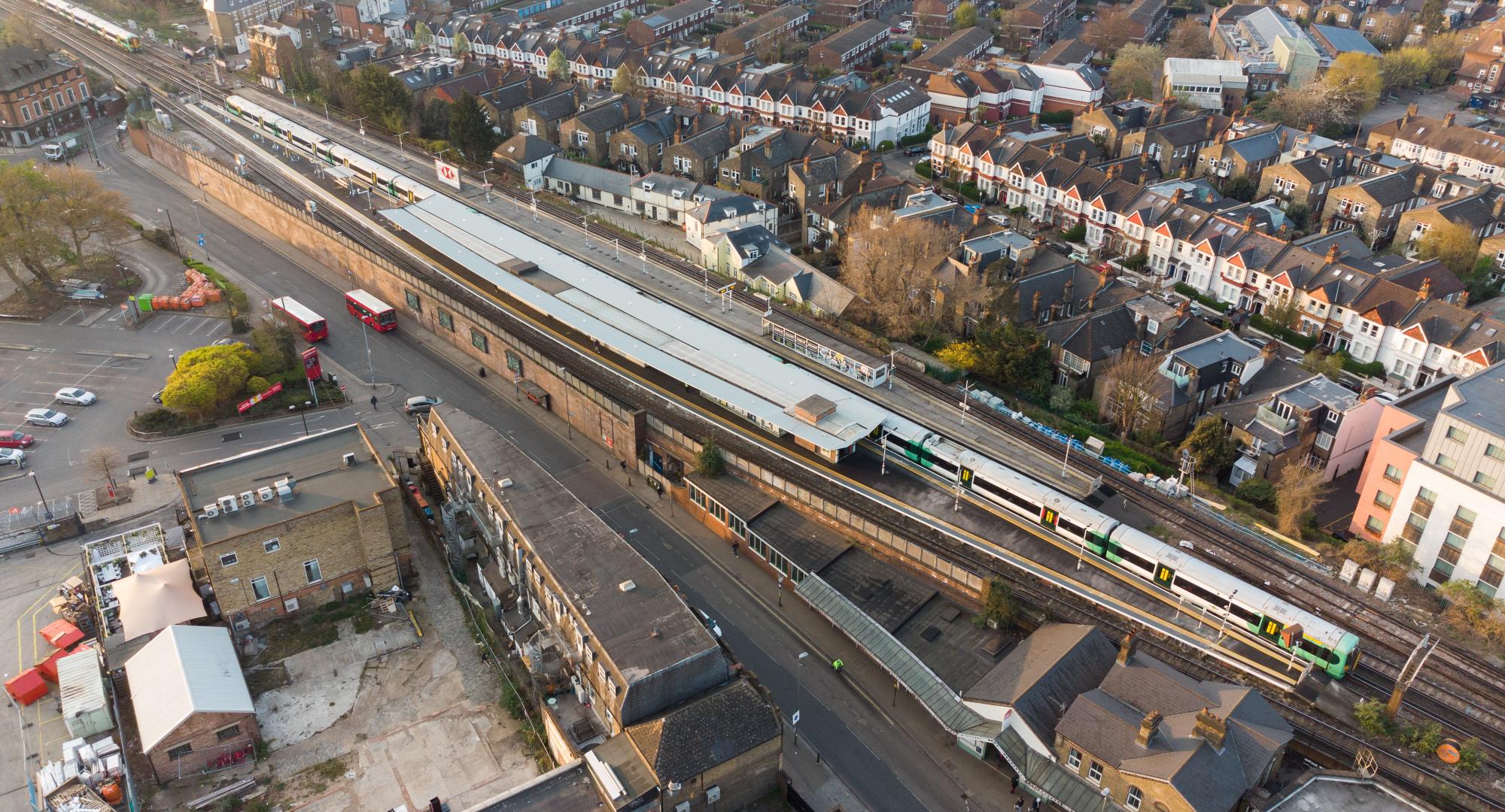 Balham station - aerial view