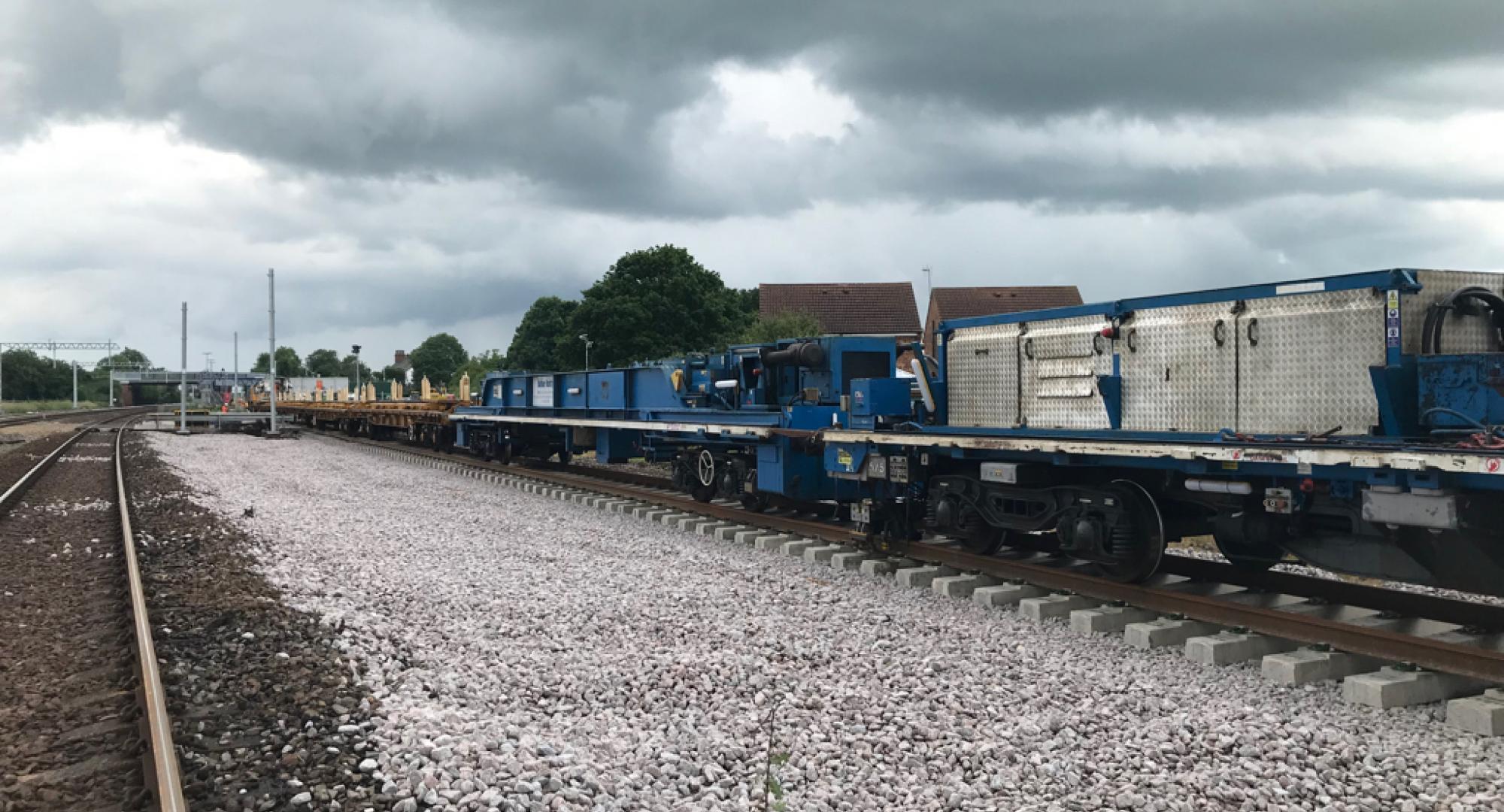 Network Rail train between York and Church Fenton