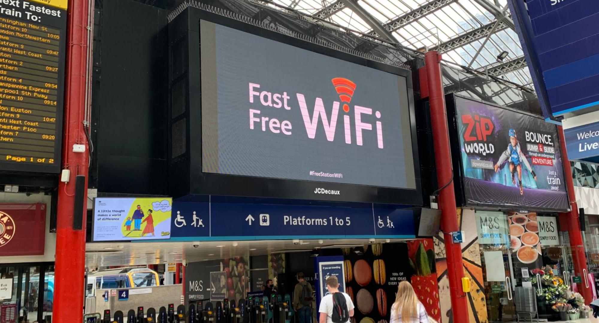 Free WiFi for Liverpool Lime Street