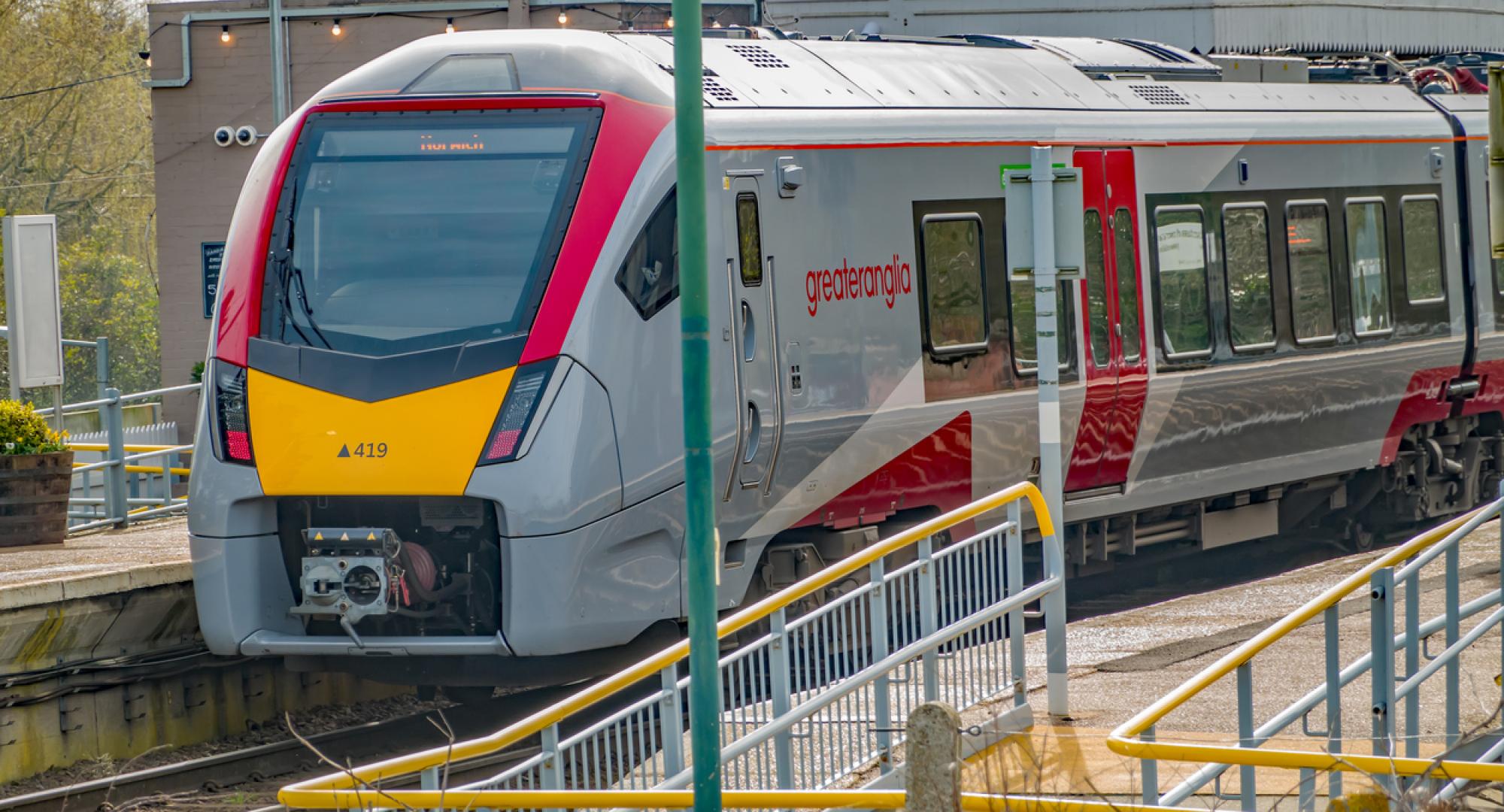 Greater Anglia train at station