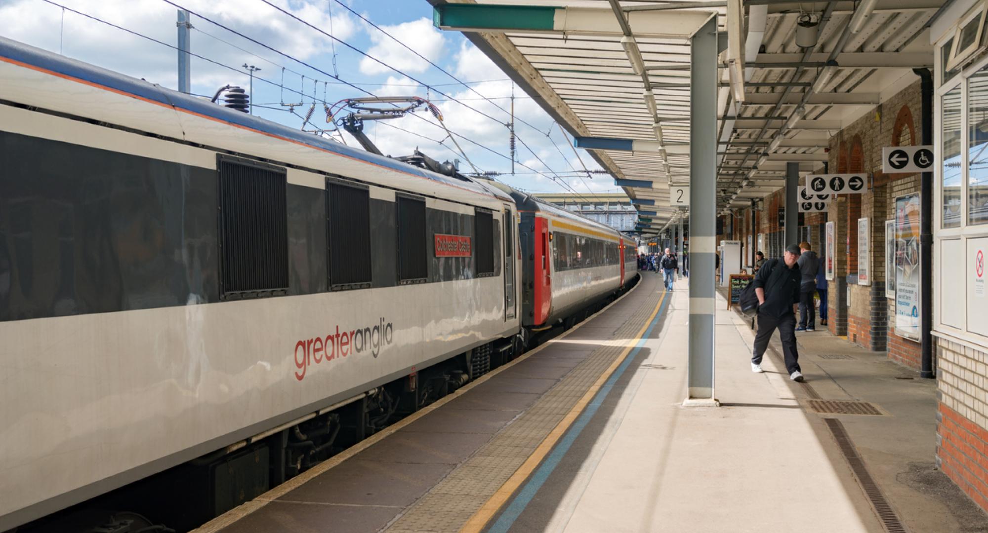 Greater Anglia train at station