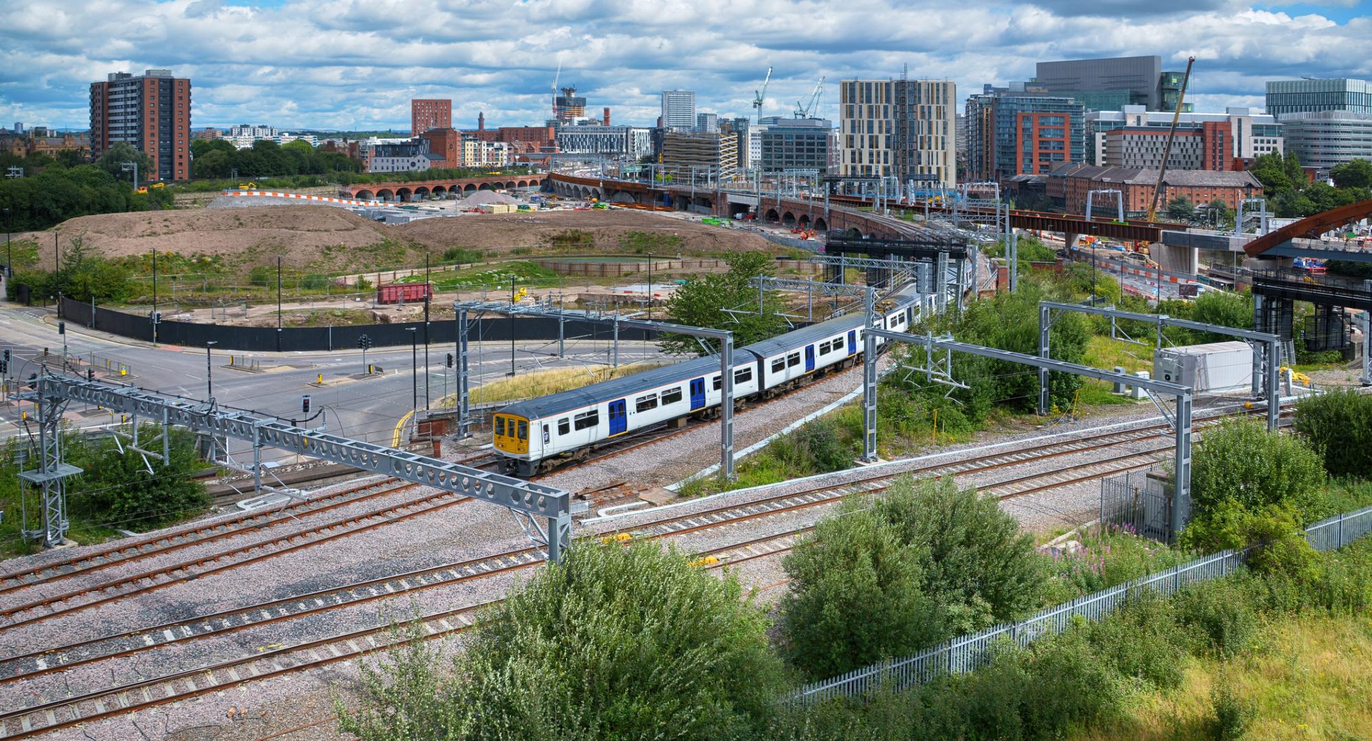 Manchester train running on the network