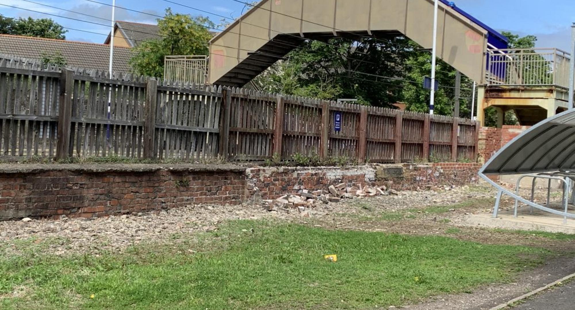 Footbridge at Cramlington station