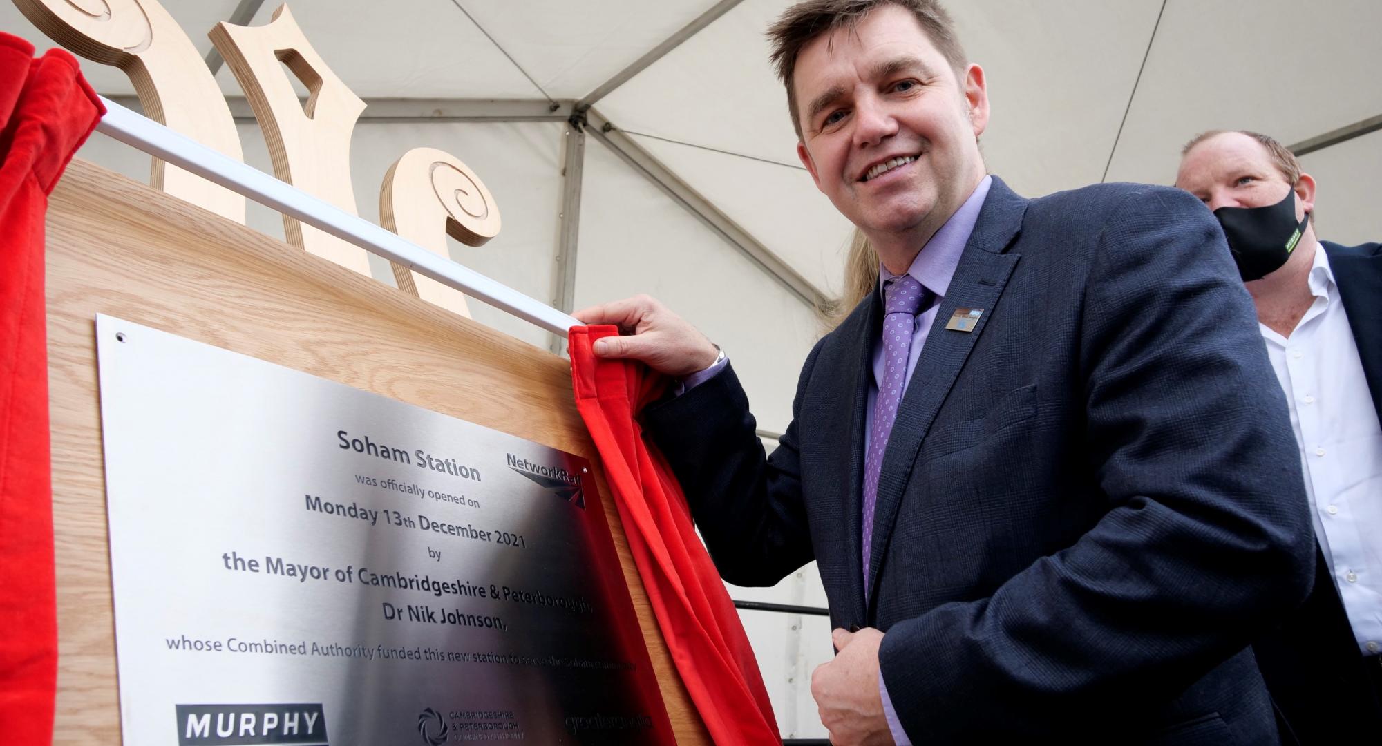 Plaque unveiled at Soham station