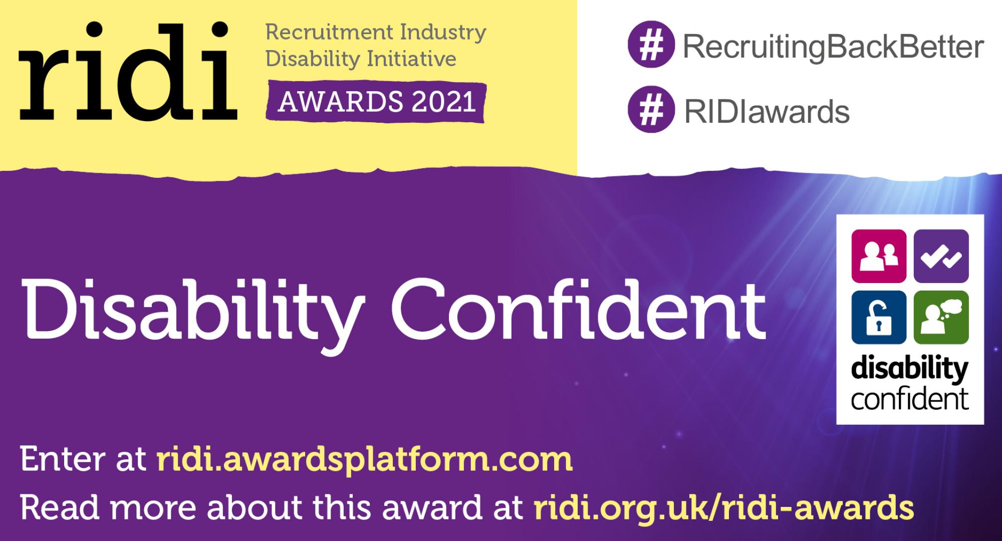 RIDI Disability Confident Awards