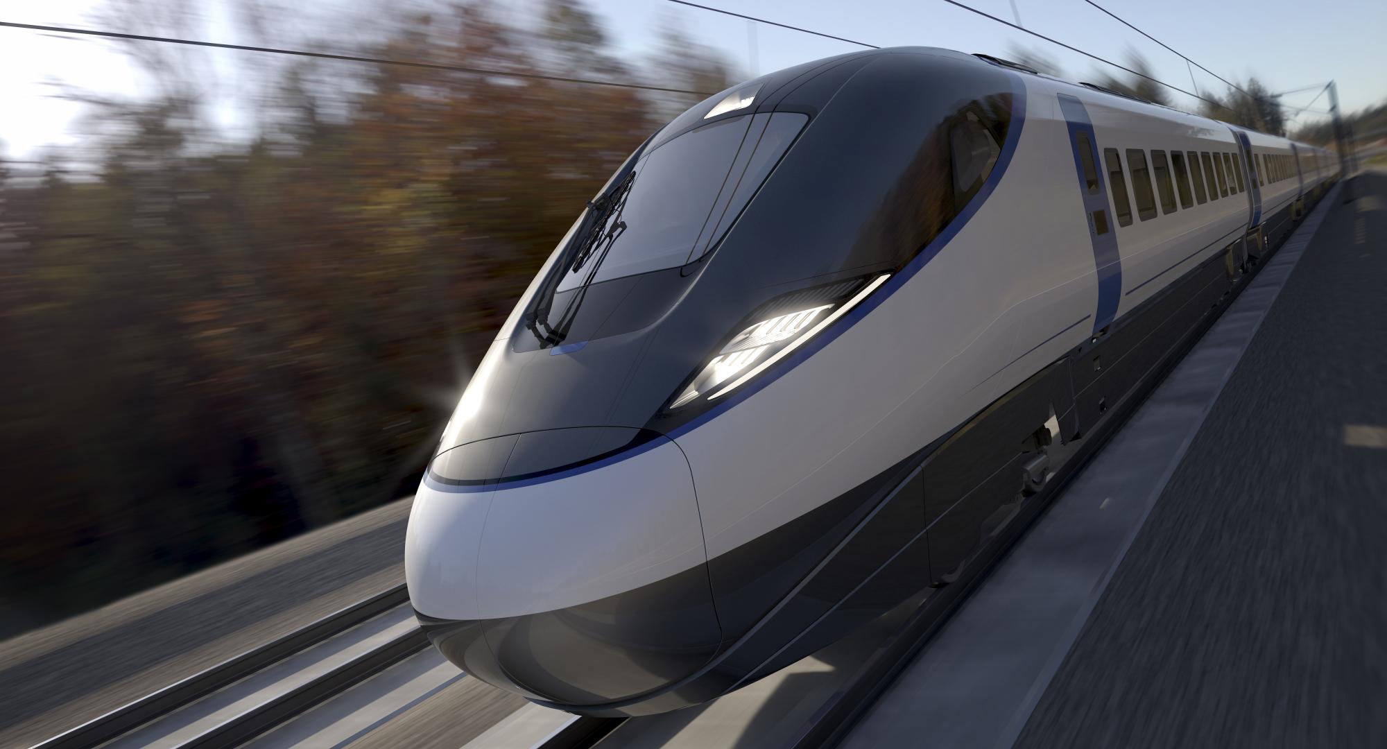 Artist impression of a HS2 train