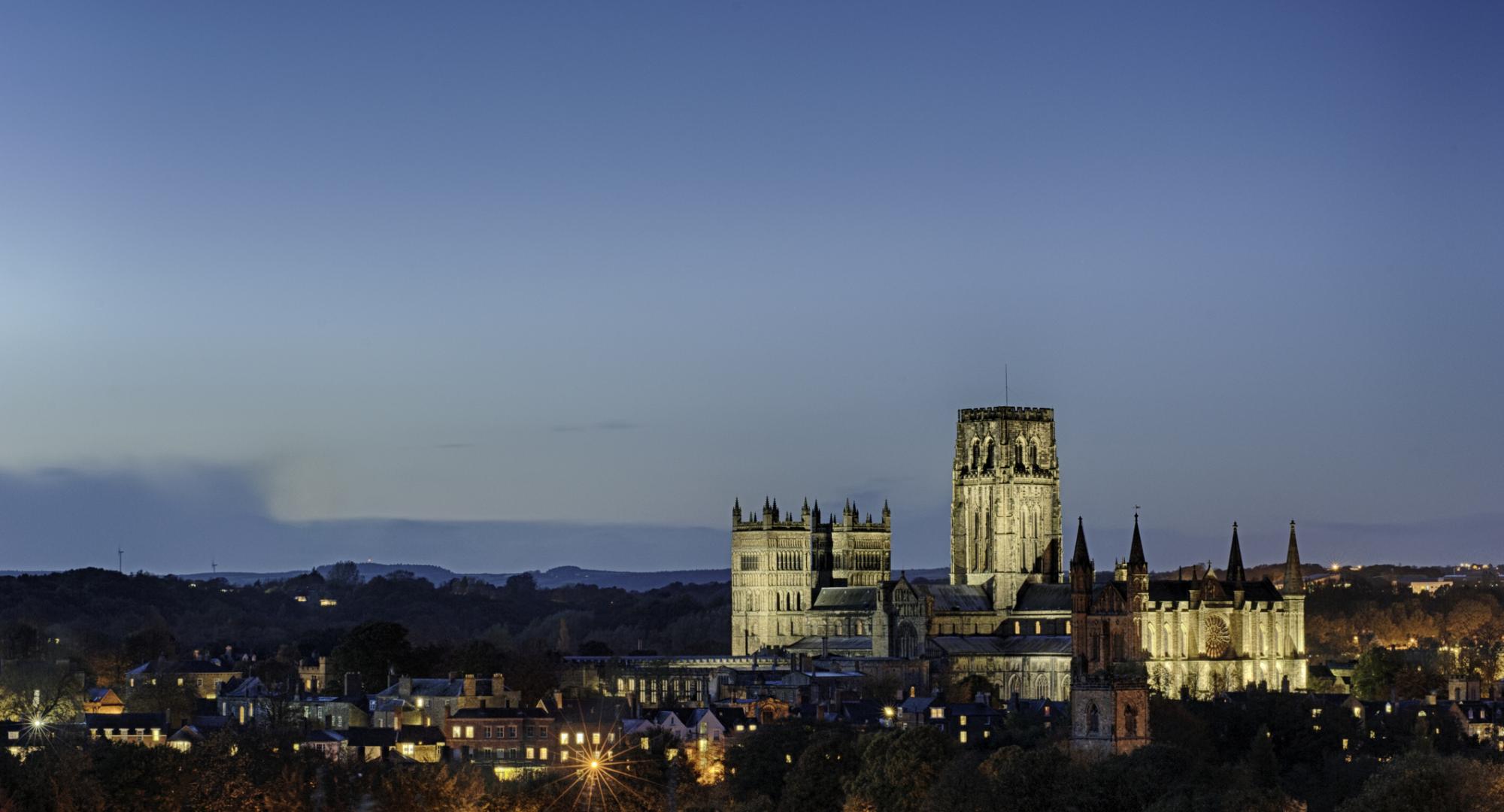 Aerial shot of Durham city