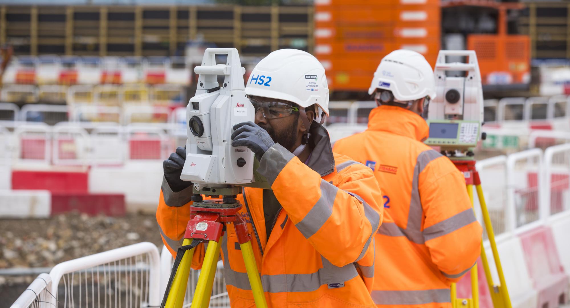 Students taking part in work experience at HS2